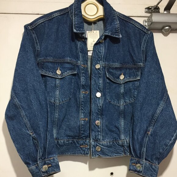 NEW MNG CROPPED DENIM JACKETS SIZE S - Picture 1 of 7